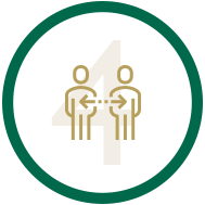 4 and people with arrows icon