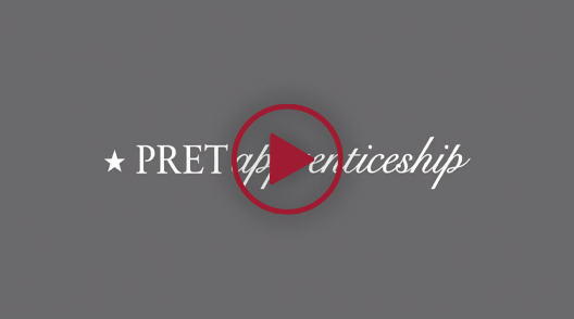 Pret apprenticeship and video play button